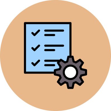 Ağ simgesi. Kontrol listesinin vektör illüstrasyonu