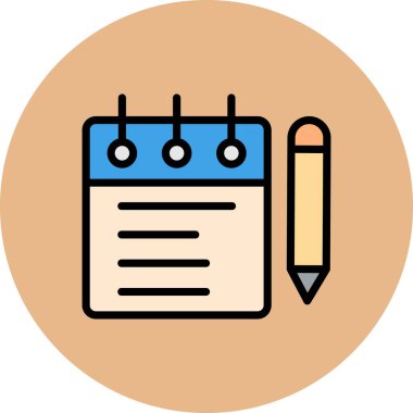 Kalem. Web simgesi basit illüstrasyon