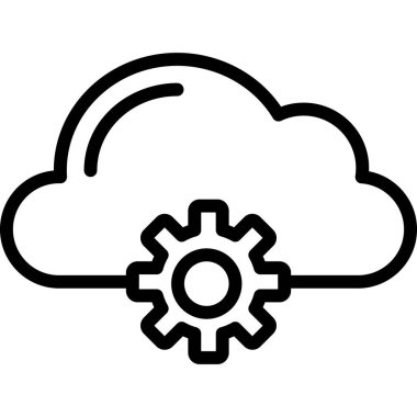 bulut hesaplama vektörü simgesi