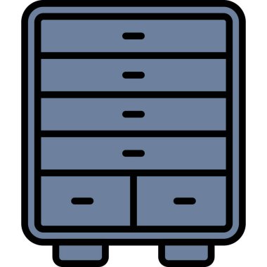 Mobilya kabinesinin iç simgesi - taslak biçimi