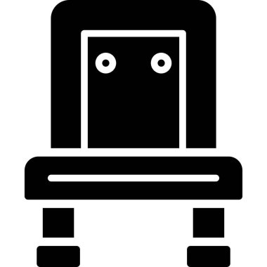 Sandalye web simgesi, vektör çizim