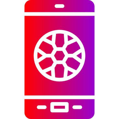 Cep telefonu simgesinin vektör illüstrasyonu