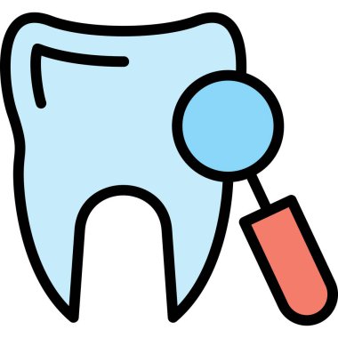 Diş bakımı modern simgesi, vektör illüstrasyonu