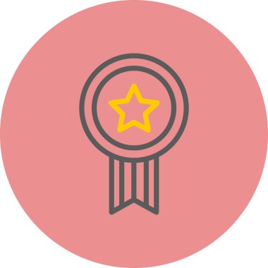 rozet vektör simgesi modern basit düz illüstrasyon