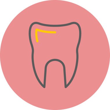 diş simgesi vektör illüstrasyonu