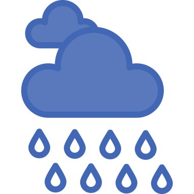 Yağmur. Web simgesi basit illüstrasyon