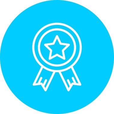 Rozet. Web simgesi vektör illüstrasyonu