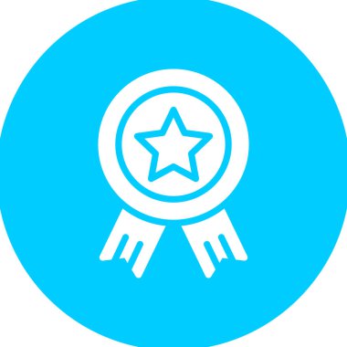 ödül madalyası web simgesi, vektör illüstrasyonu