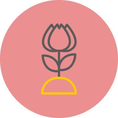 Çiçek. Web simgesi basit illüstrasyon