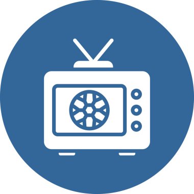 Televizyon ikonu. Düz çizim. televizyon vektörü sembolü.