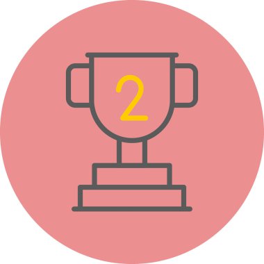 kupa düz simgesi, vektör illüstrasyonu