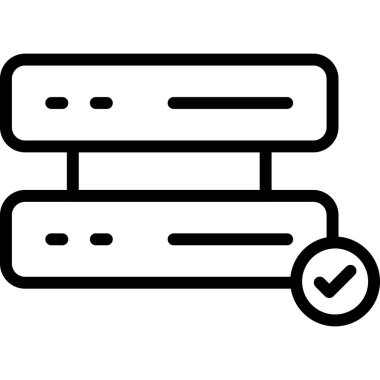 Veri veritabanı sunucu simgesi ana hat biçiminde