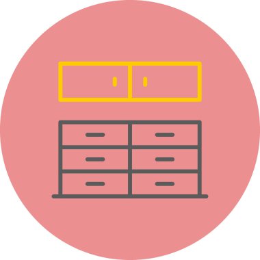 Dolap. Web simgesi basit illüstrasyon