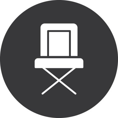 Sandalye simgesi vektör illüstrasyonu, vektör illüstrasyonu