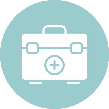 İlk yardım yuvarlak vektör simgesi