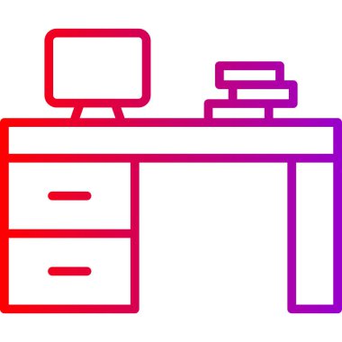 masa simgesi, modern basit illüstrasyon tasarımı