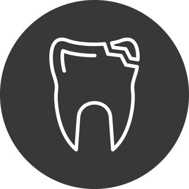 Moda tarzında izole edilmiş diş simgesi