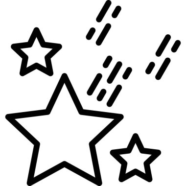 Havai fişek kutlama simgesi ana hatlarıyla