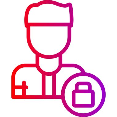 İnsan ve torba simgesinin vektör illüstrasyonu