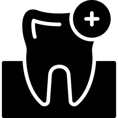 Moda tarzında izole edilmiş diş simgesi