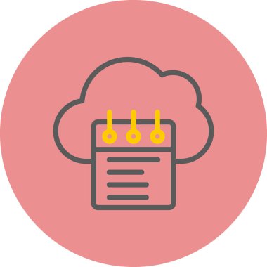 Bulut hesaplama simgesinin vektör illüstrasyonu