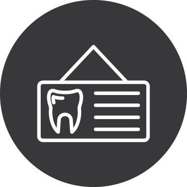 Diş simgesi, vektör illüstrasyonu.