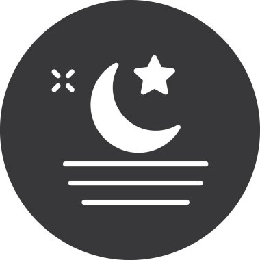 Ay. Web simgesi basit tasarım