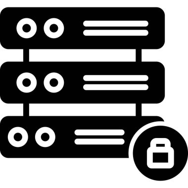 veritabanı sunucu simgesi, vektör illüstrasyonu