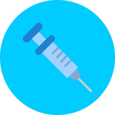 Şırınga simgesi, basit vektör illüstrasyonu