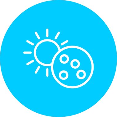 Güneş simgesinin vektör illüstrasyonu