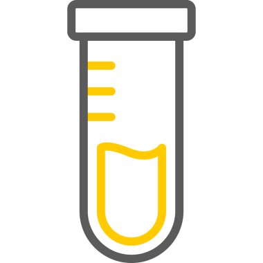 Üzerinde DNA işareti olan test tüpü. vektör.