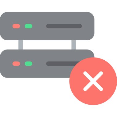 Sunucu. Web simgesi basit illüstrasyon