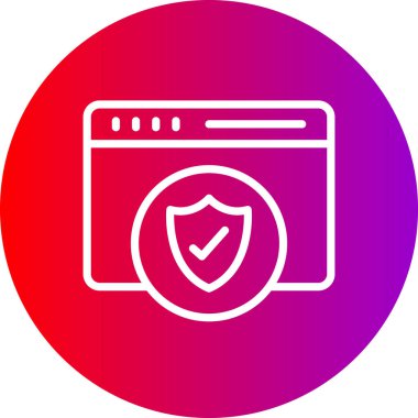 Kalkan simgesi, basit vektör illüstrasyonu