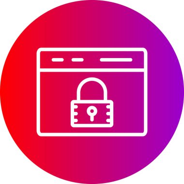 Kilit simgesinin vektör illüstrasyonu