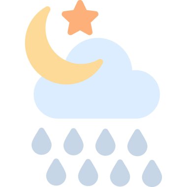 Gece gökyüzünde bulut ve yıldız ile