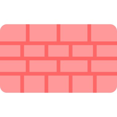 tuğla duvar. Web simgesi basit illüstrasyon