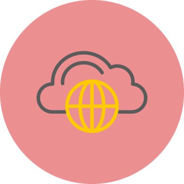 Bulut simgesi vektör illüstrasyonu