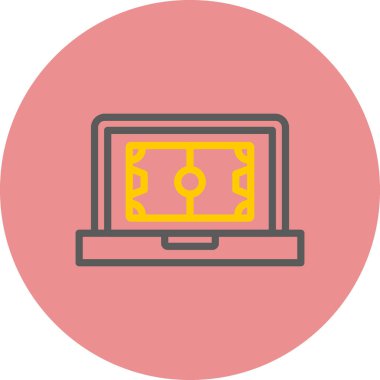 Bilgisayar. Web simgesi basit tasarım