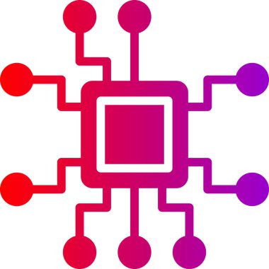 devre kartı, teknoloji simgesi vektör illüstrasyonu