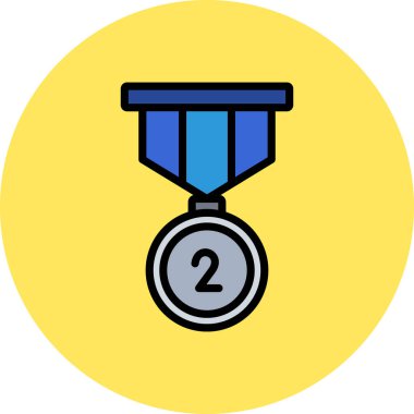 Madalya simgesi, vektör illüstrasyonu