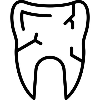 Diş. Web simgesi basit illüstrasyon