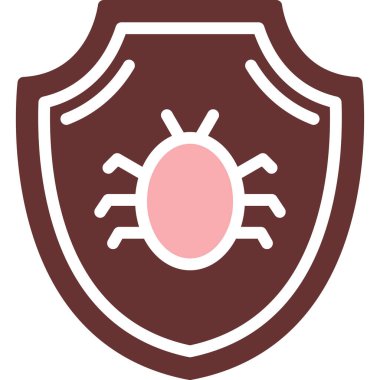 Bir kalkan simgesinin vektör illüstrasyonu