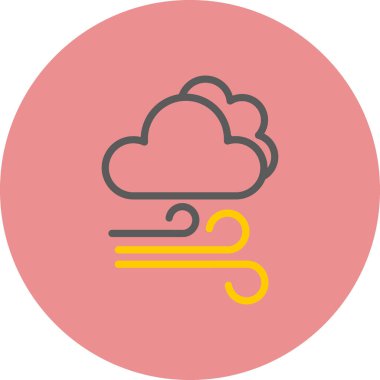 Bulutlu simge vektör illüstrasyonu