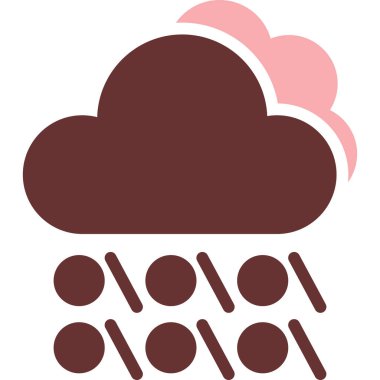 Bulut. Web simgesi basit illüstrasyon