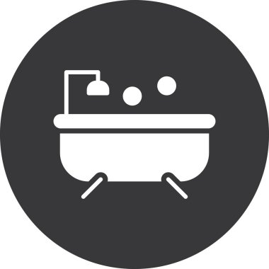 Küvet Düz Vektör Simgesi