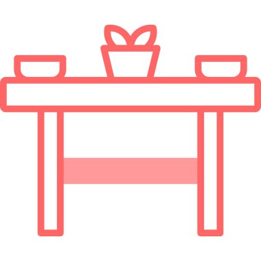 Masa. Web simgesi basit illüstrasyon