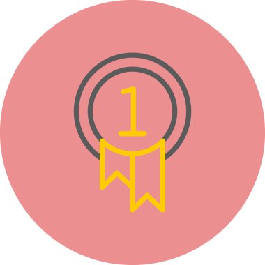 Madalya. Web simgesi basit illüstrasyon