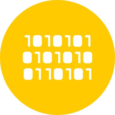 İkili kodların vektör illüstrasyonu