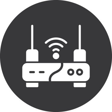 WIFI Vektör Kabartma Simgesi Tasarımı