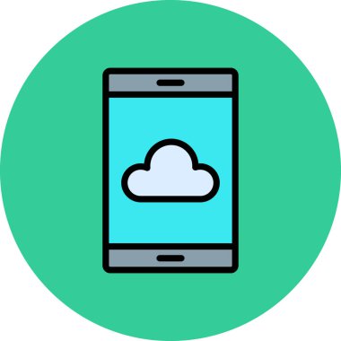 Bulut simgesi vektör illüstrasyonu